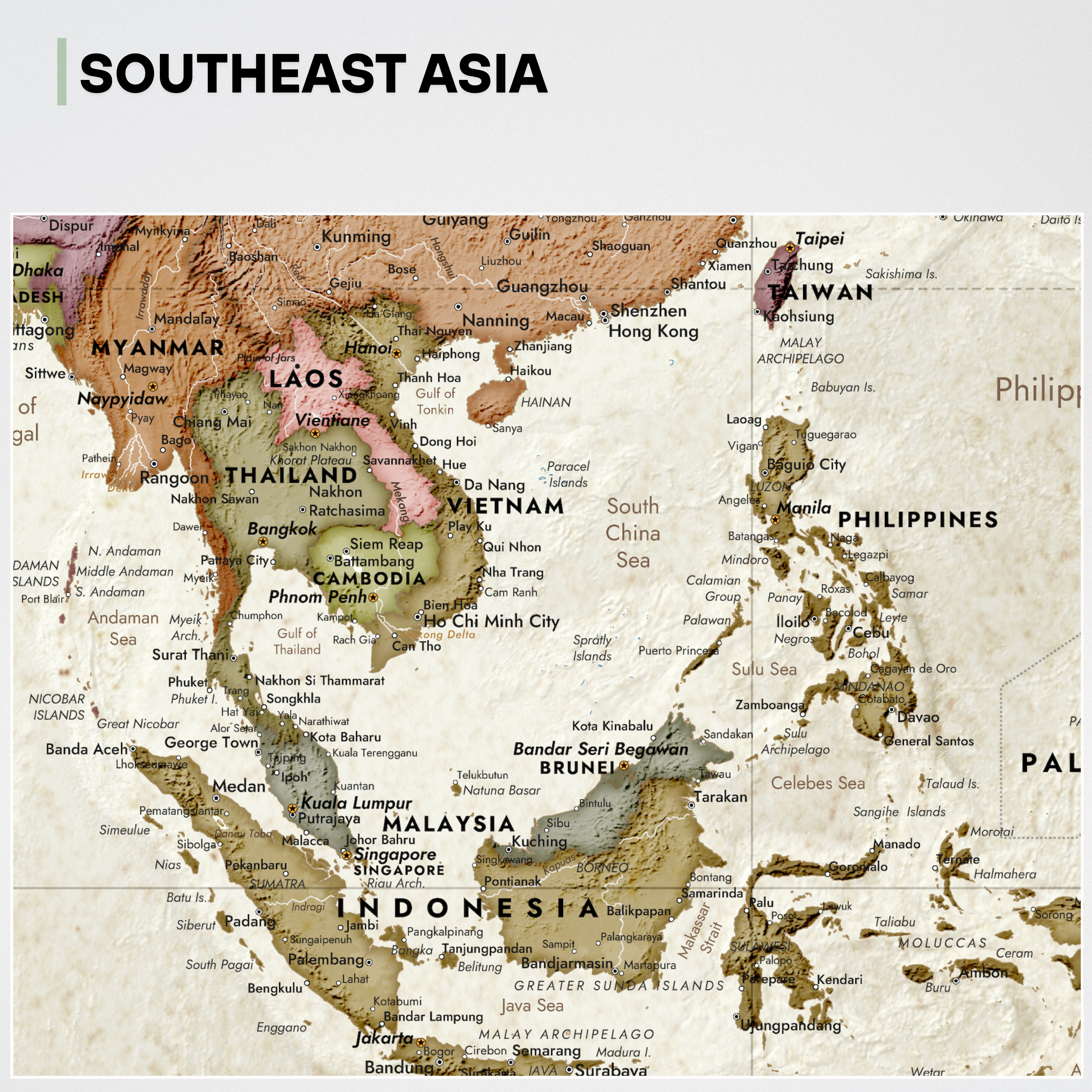 World map Golden Meridian