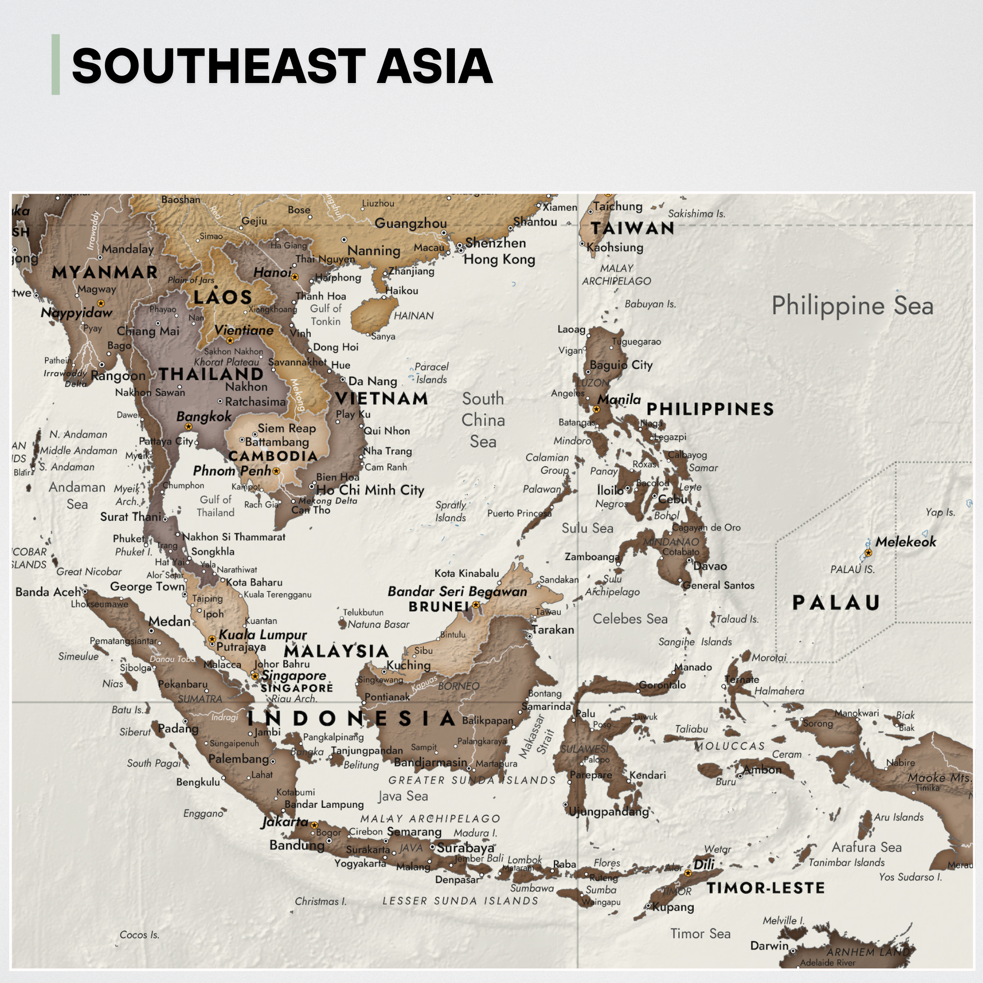 World map Sandy Ridge