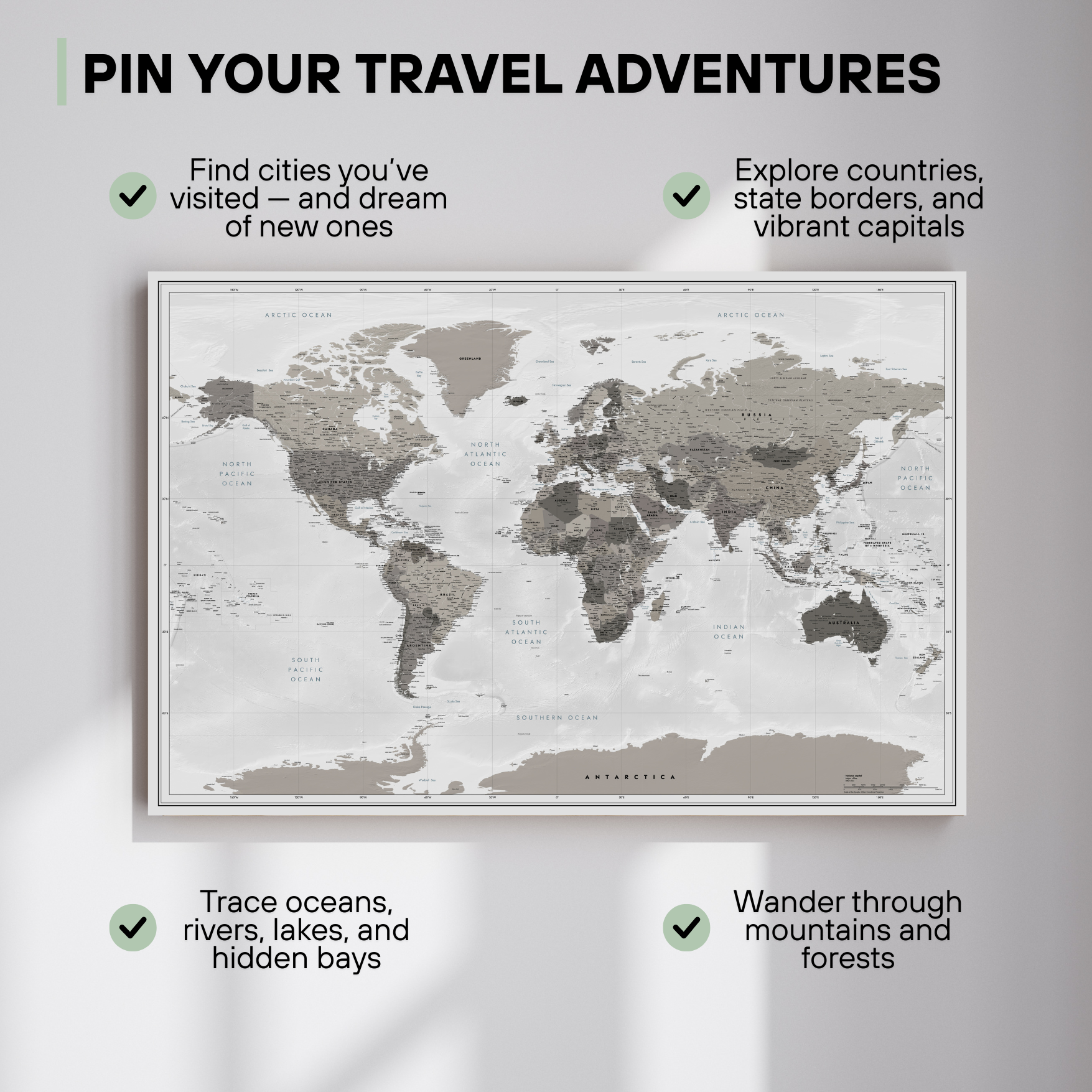 World map Soft Stone