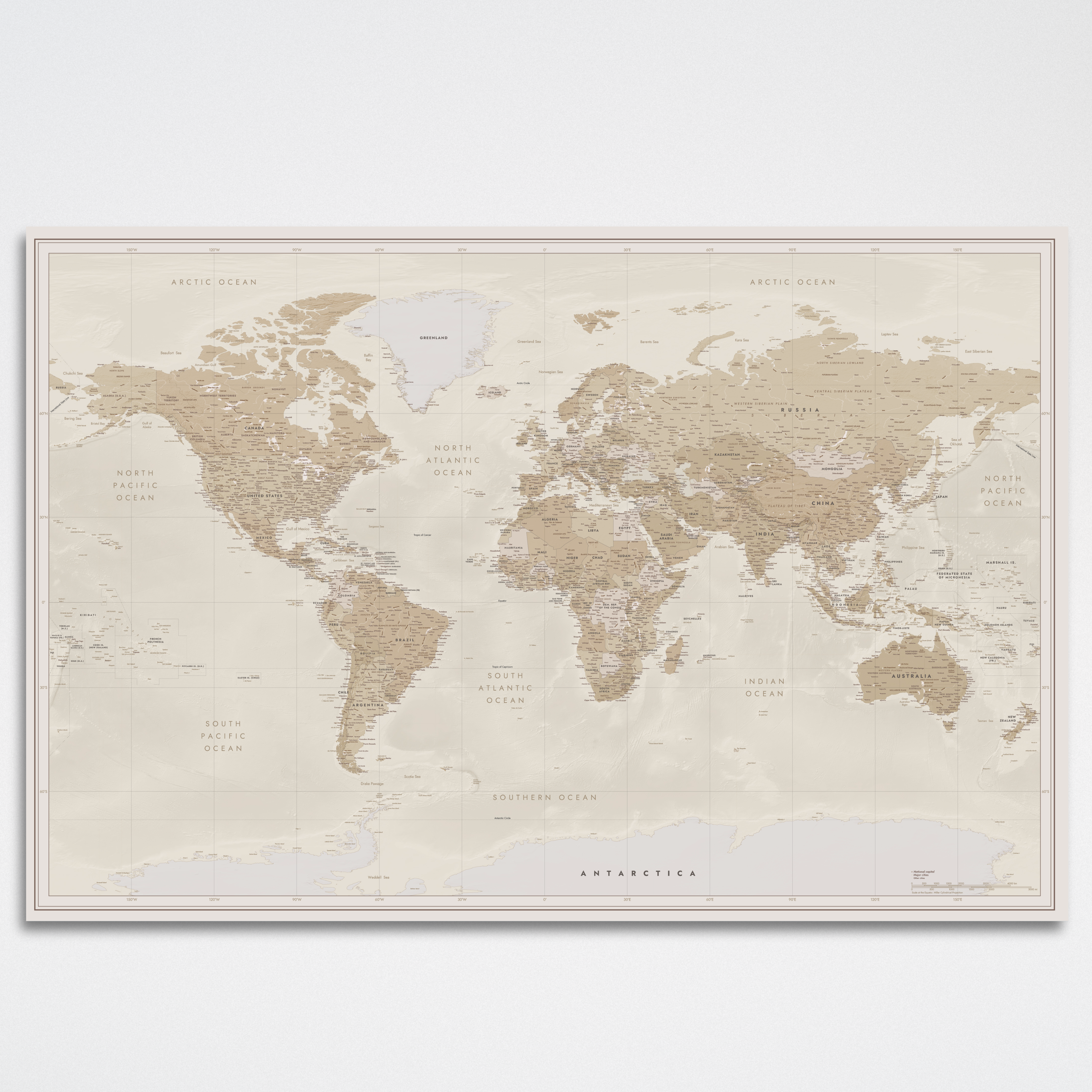 World map Beige Horizon