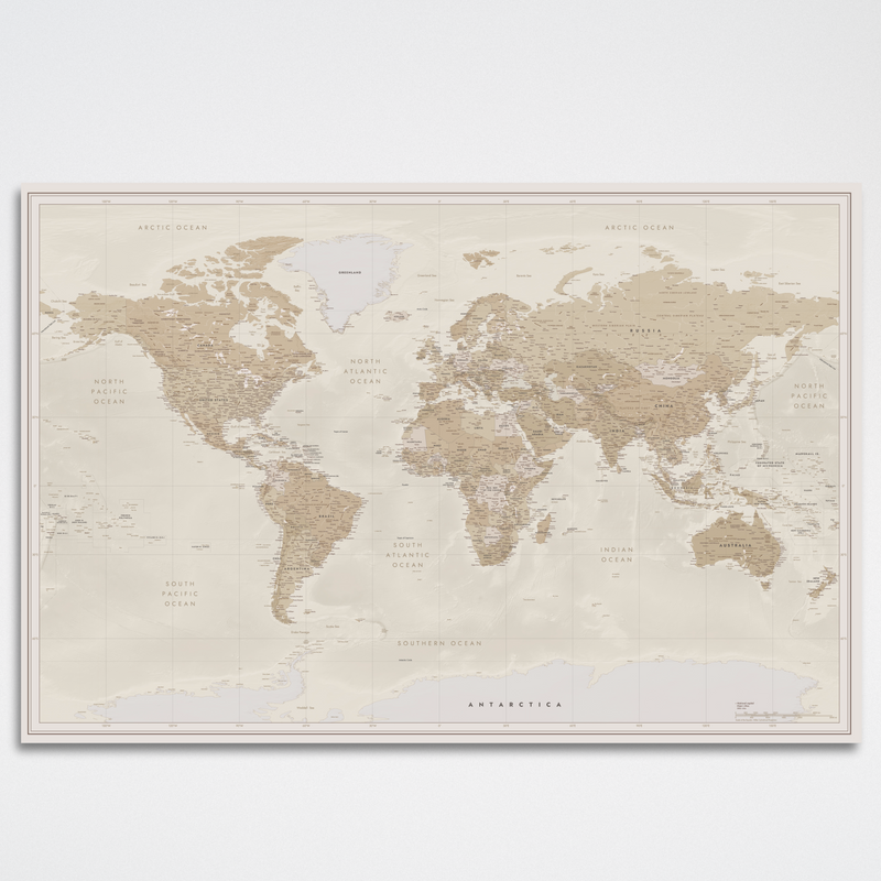 World map Beige Horizon