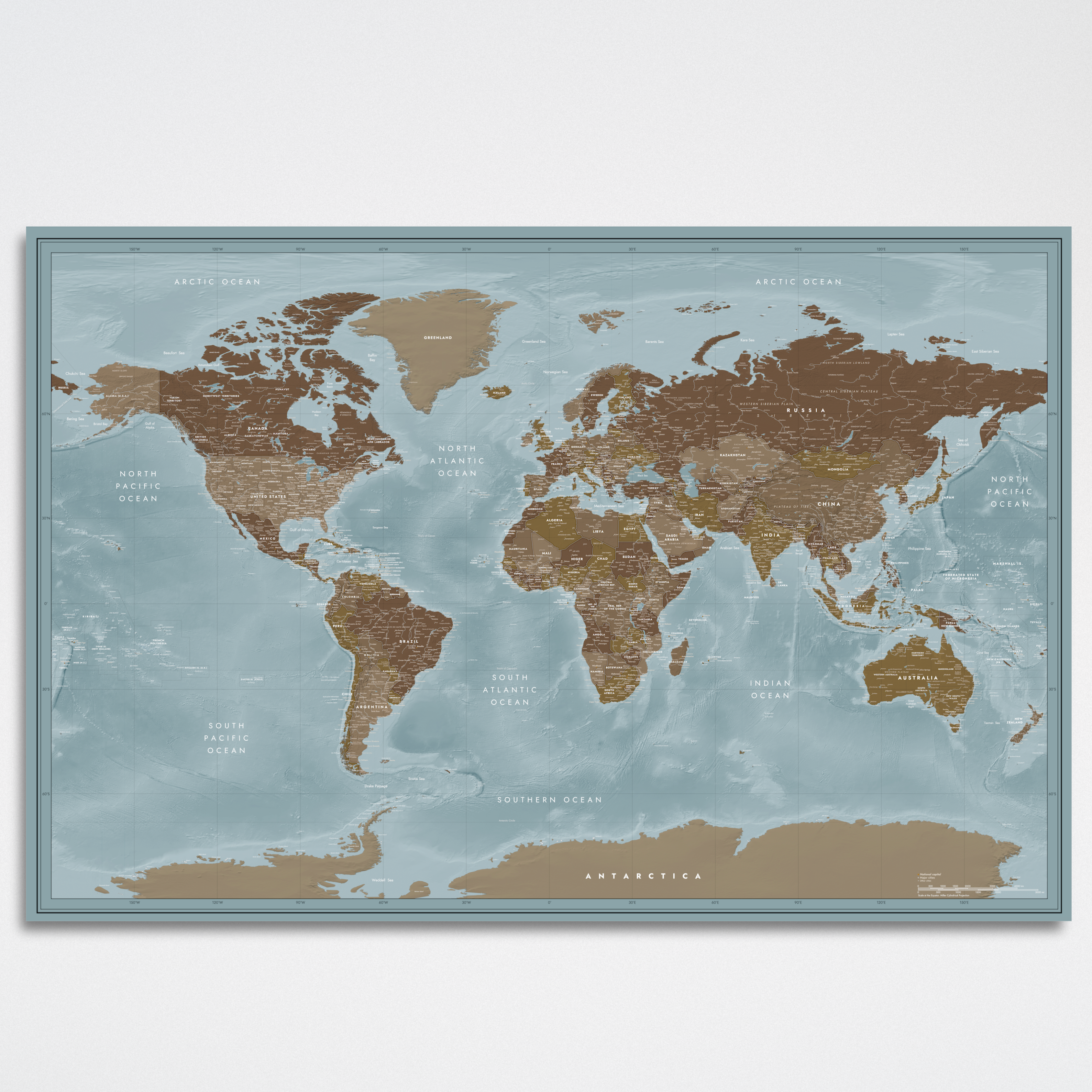 World map Cloud Blue
