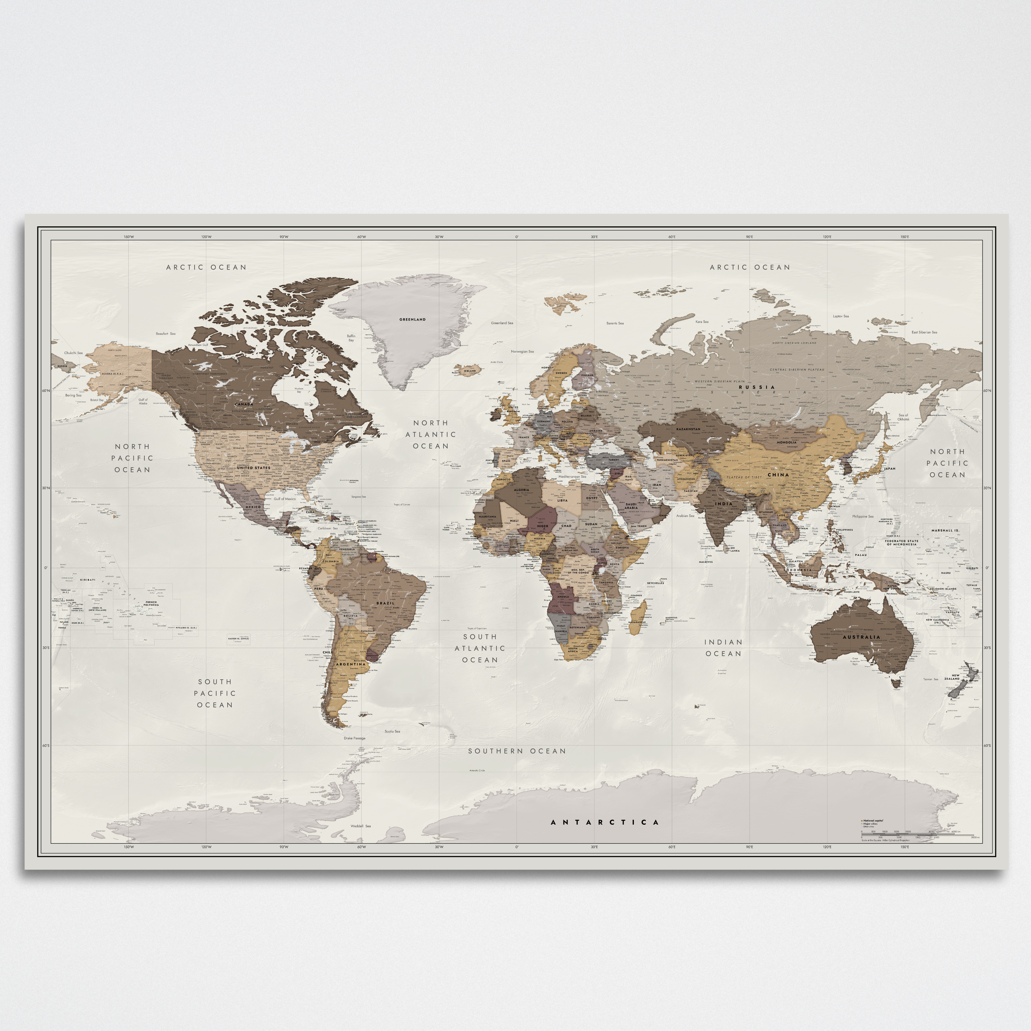 World map Sandy Ridge