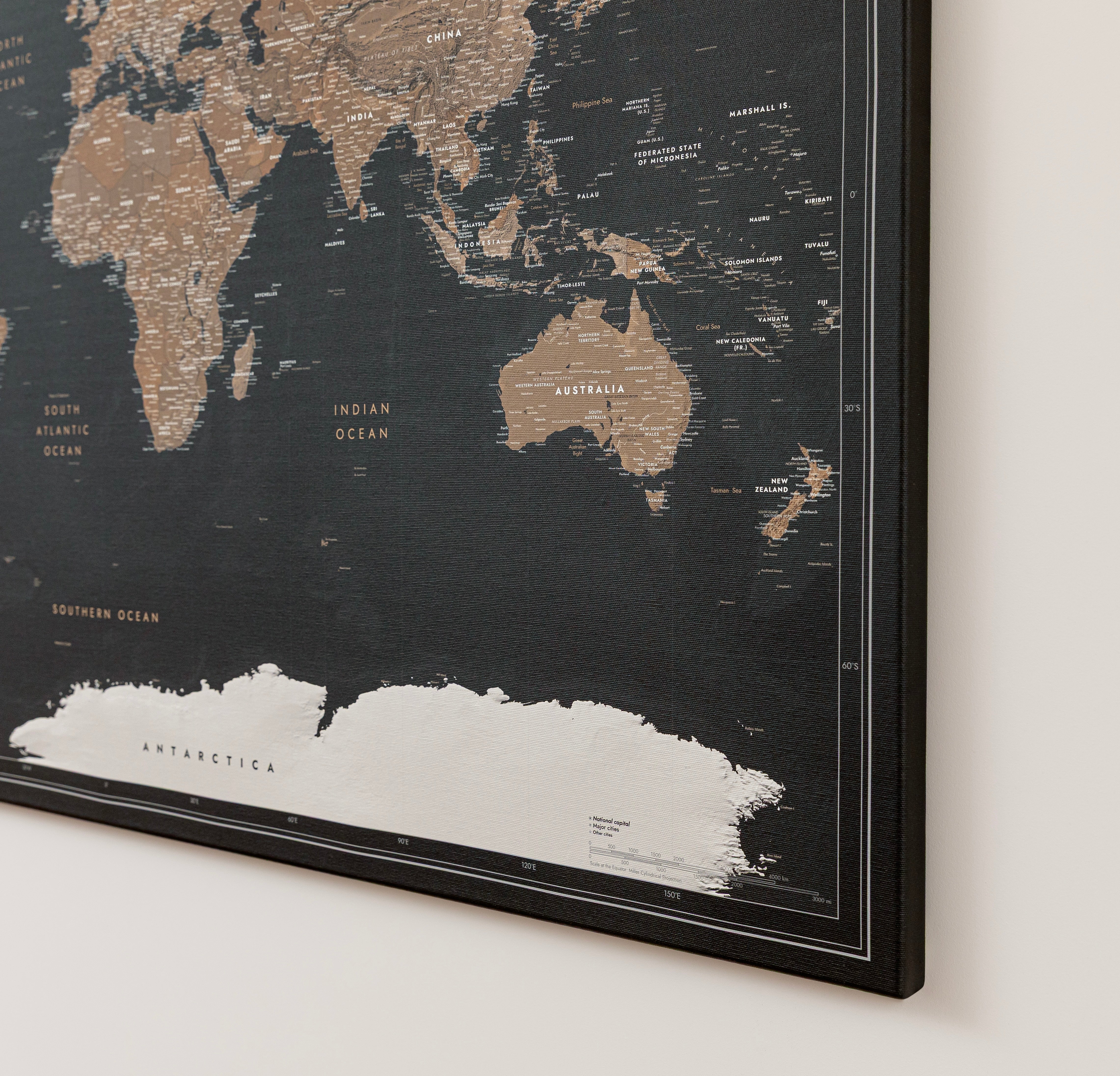 World map Night Canyon