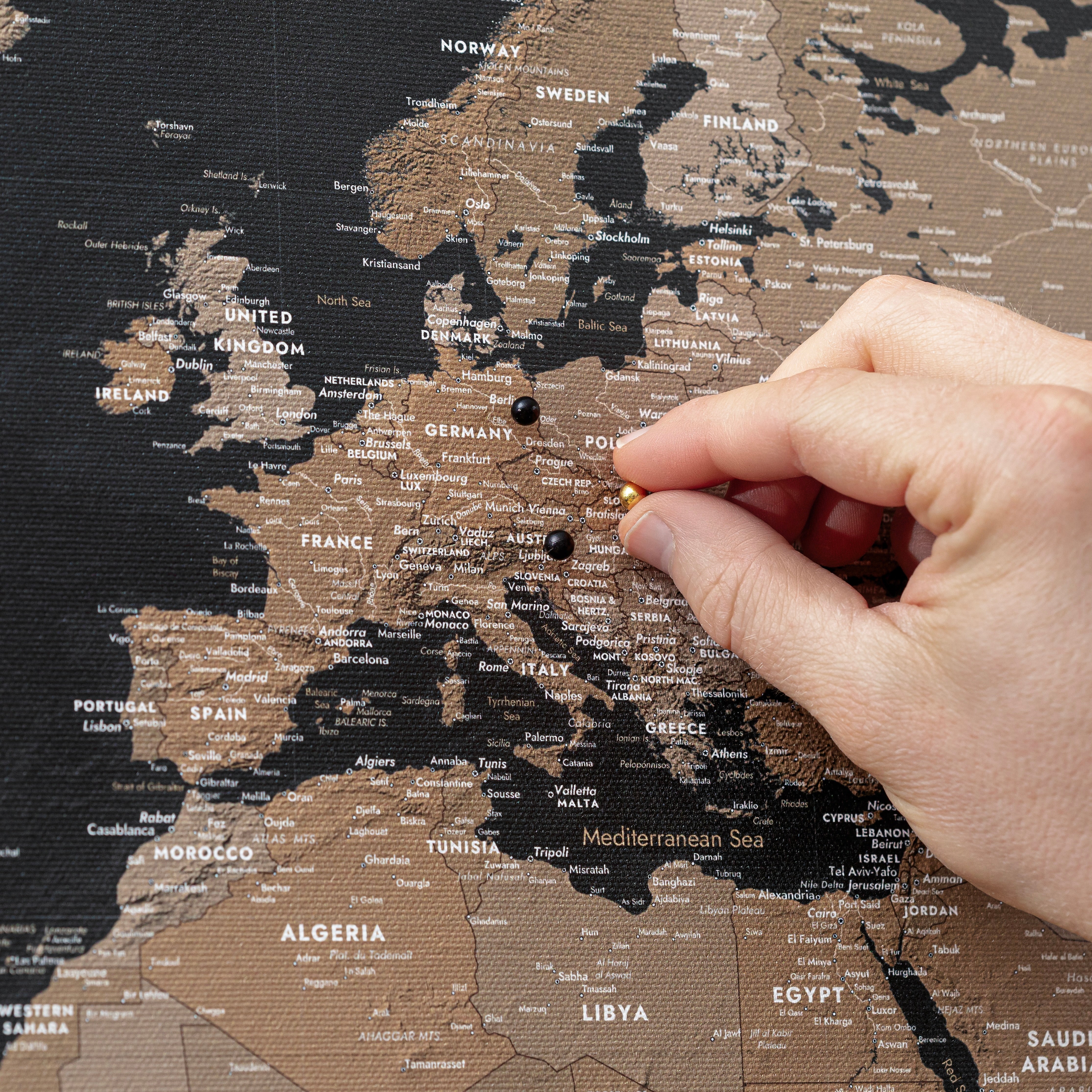World map Night Canyon