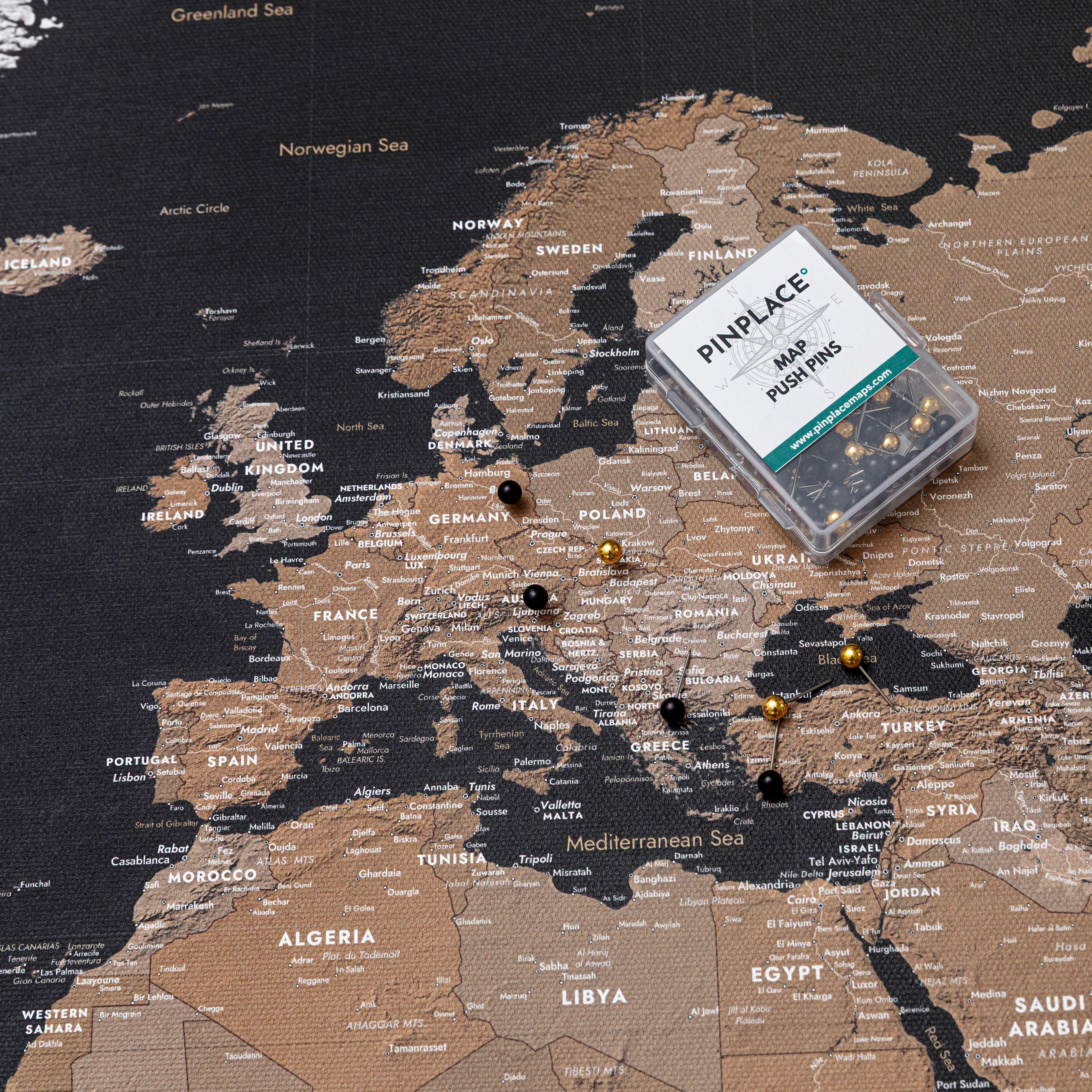 World map Night Canyon