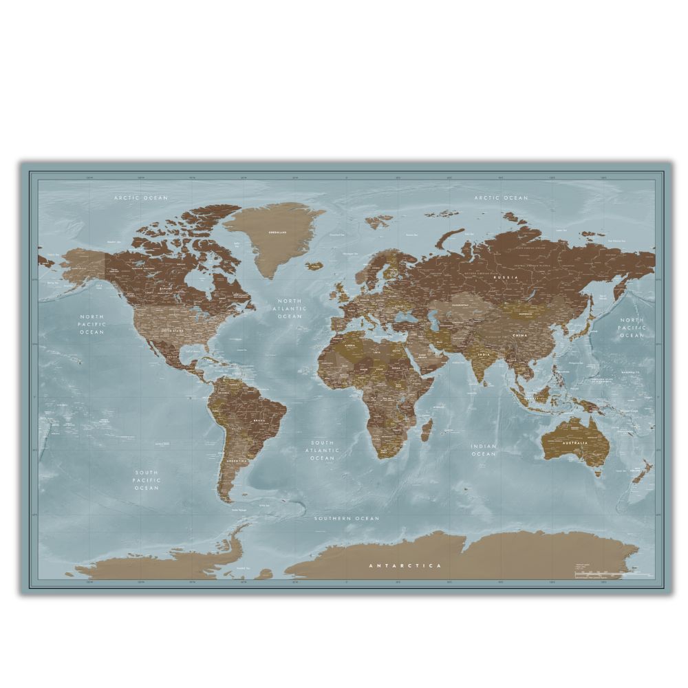 World map White colour