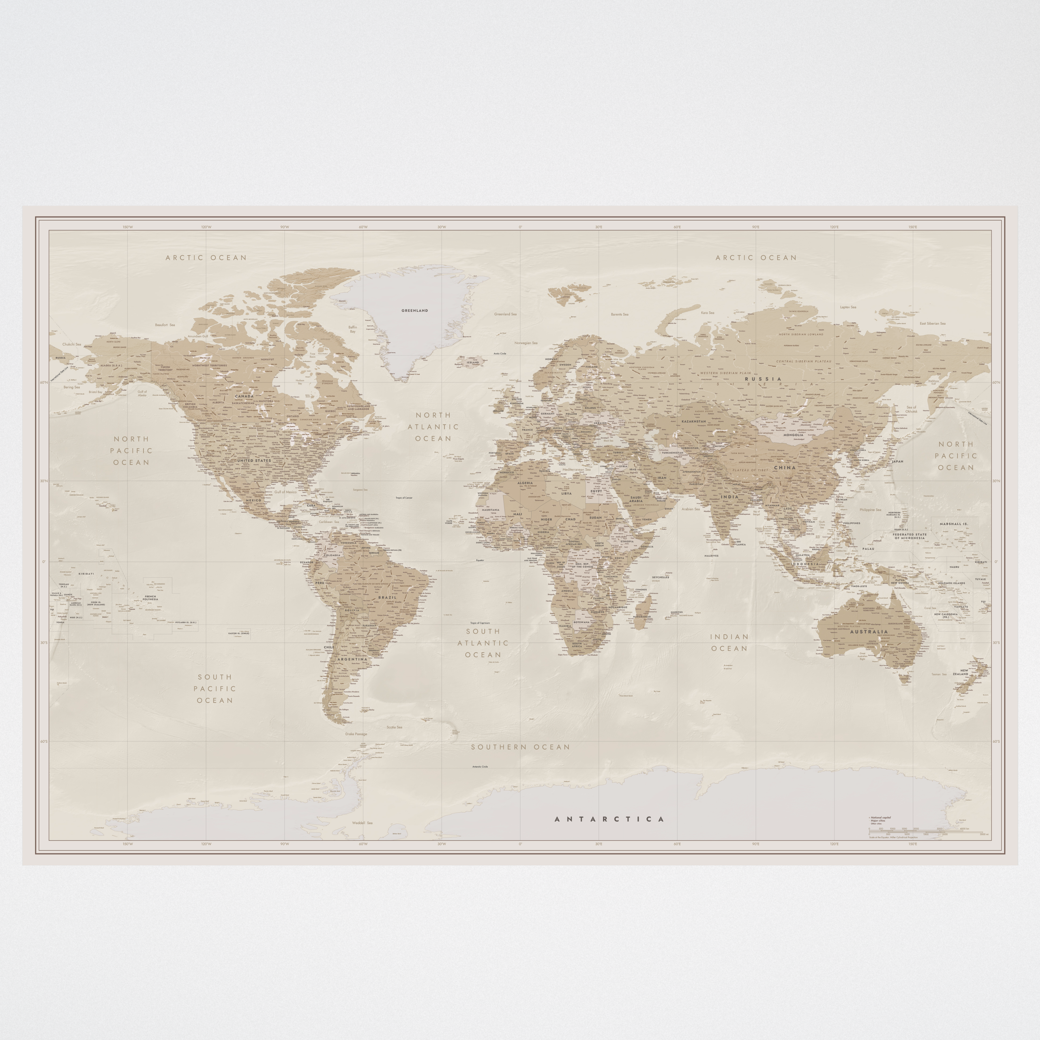 World map Beige Horizon
